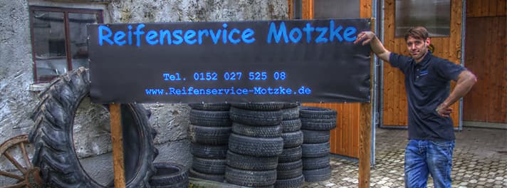 Reifenservice Motzke Schild